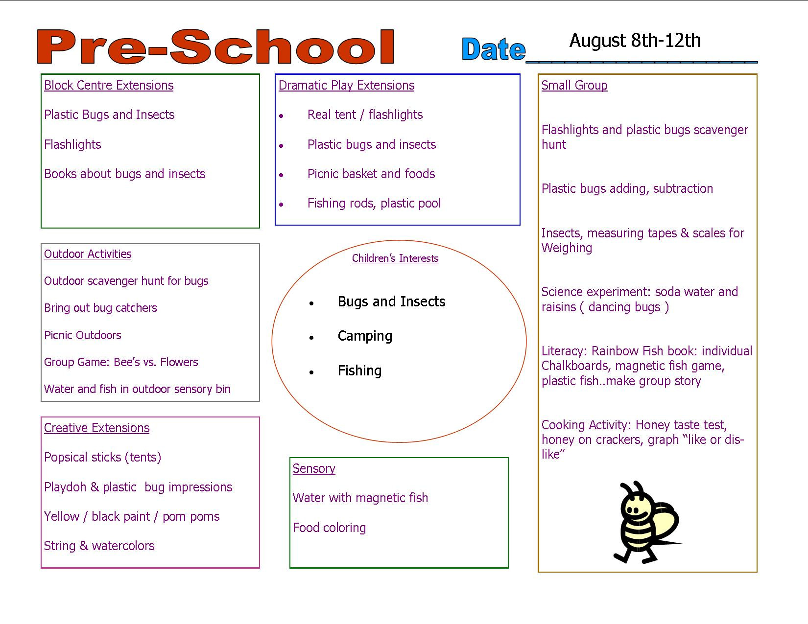 Pre K Summer Lesson Plans